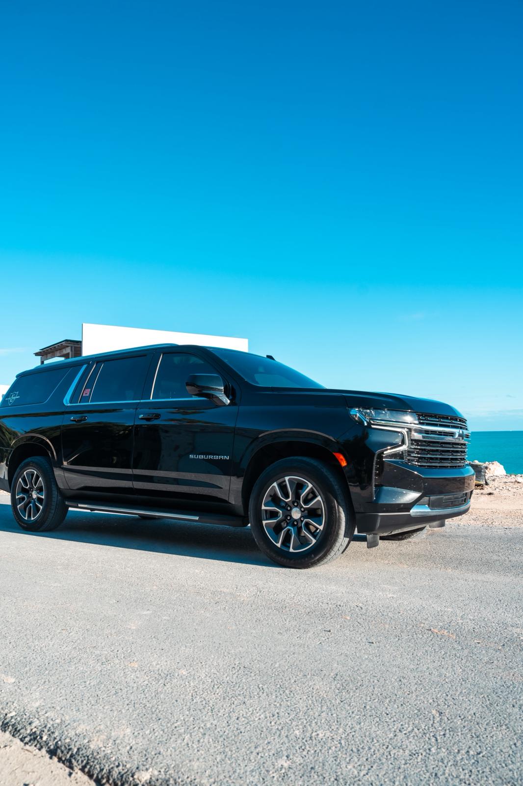 Luxury vehicle exterior side view